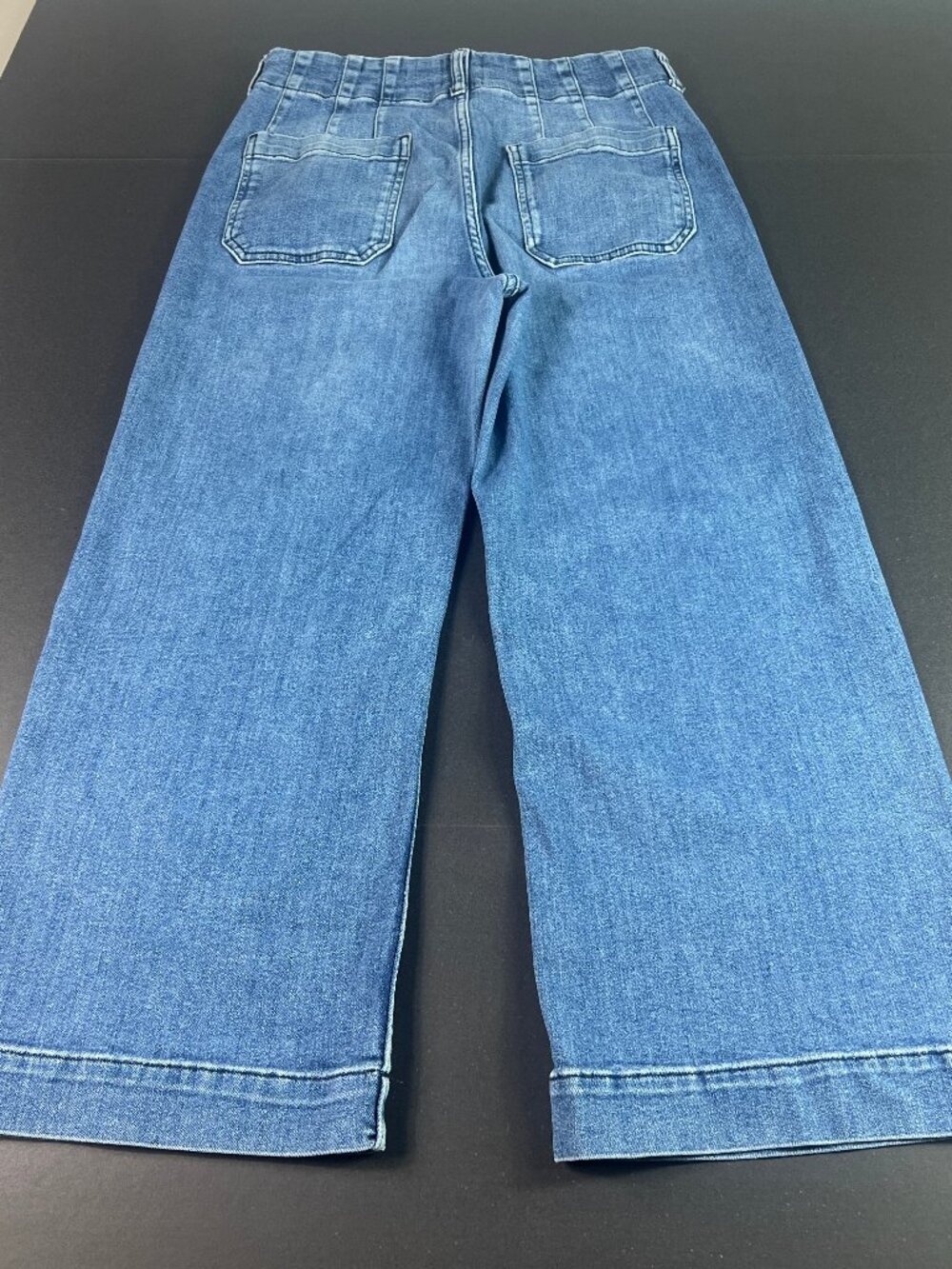 Maeve Jeans Women 29x23* Colette Wide Leg High Rise Crop Blue Faded Denim Tag 29 - Picture 9 of 16